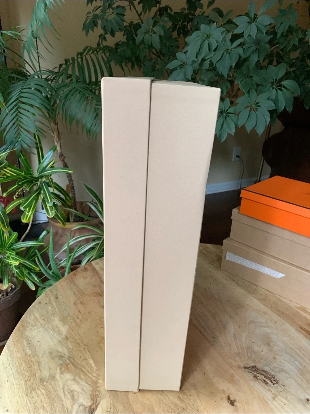 VALENTINO Garavani Cream Presentation Box with Black Logo